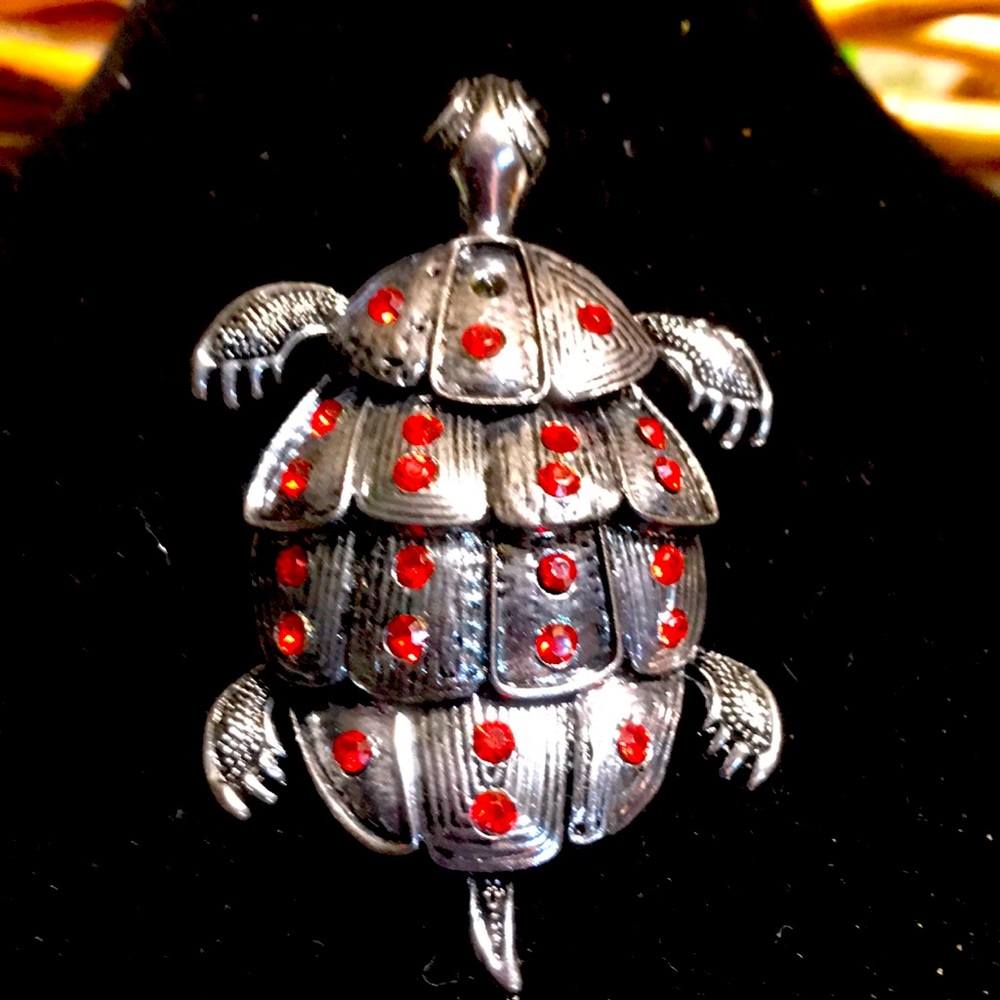 Statement Turtle Brooch - image 1